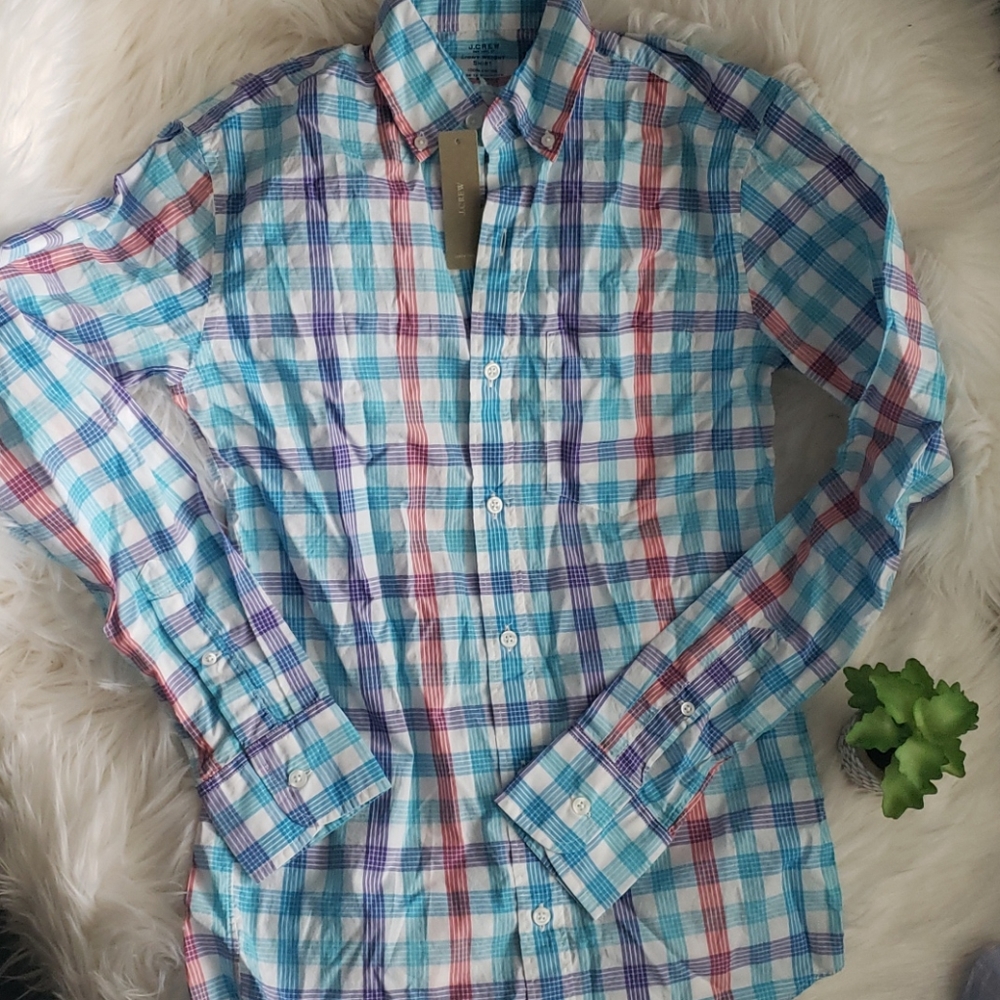 Jcrew Blue Purple Lightweight Button Down Shirt